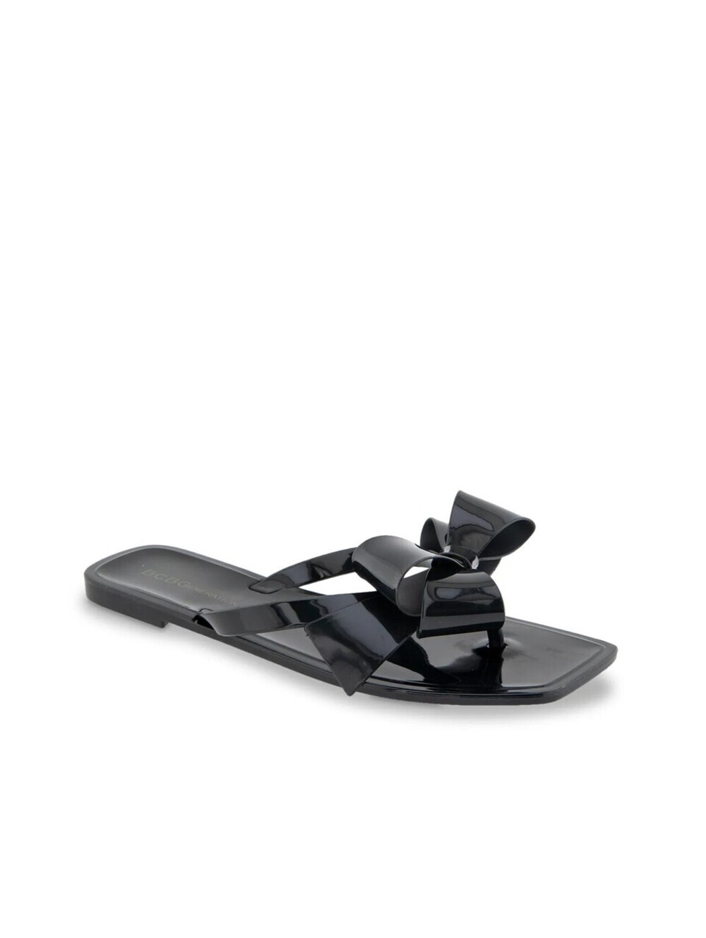 BCBGeneration Lima Bow Jelly Black Sandal Women’s Size 8